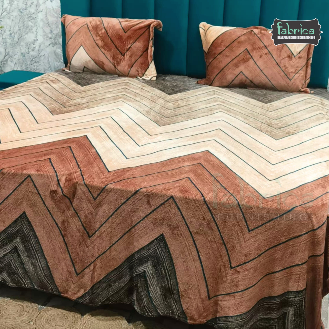 Cherry printed King Size Winter Bedsheet Set