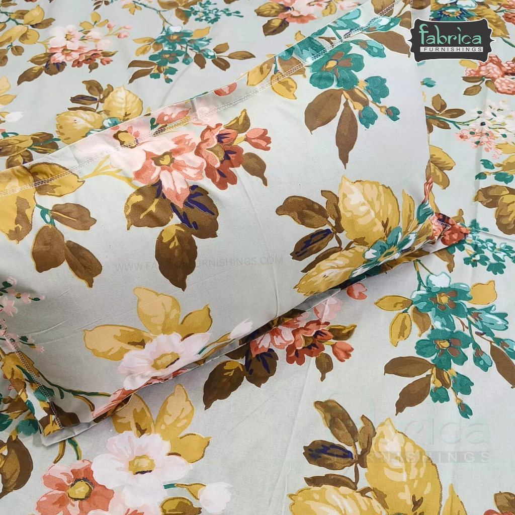 Sadabahar Anokhi Printed Pure Cotton  King Size Bedsheet Set