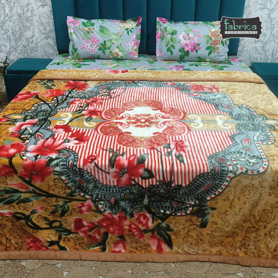 Royal comfort Floral Printed Double Bed Blanket