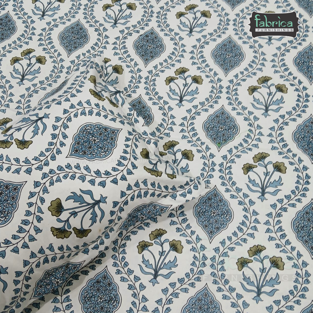 Sadabahar Anokhi Printed Pure Cotton  King Size Bedsheet Set