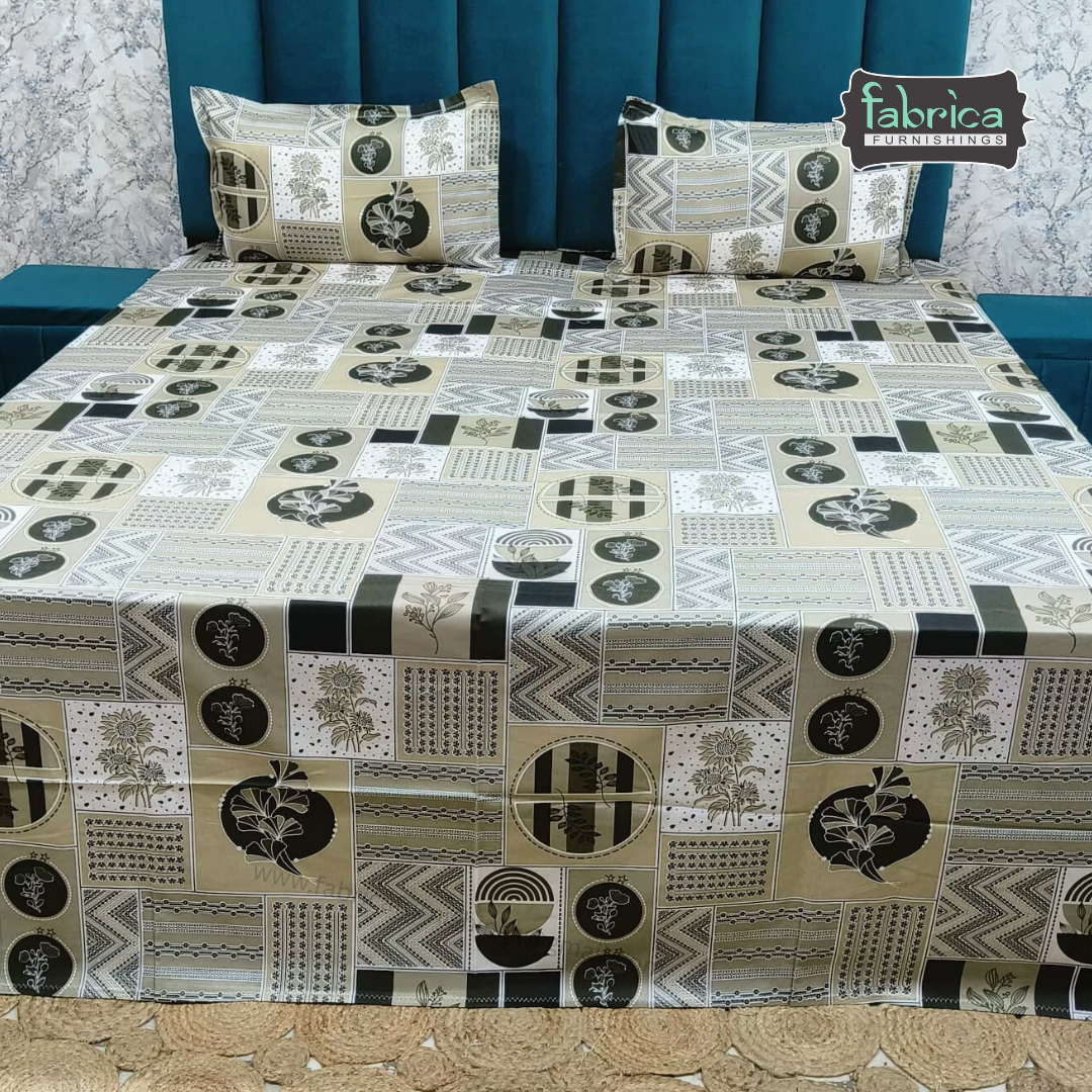 Procian Premium Pure Cotton Printed King Size Bedsheet