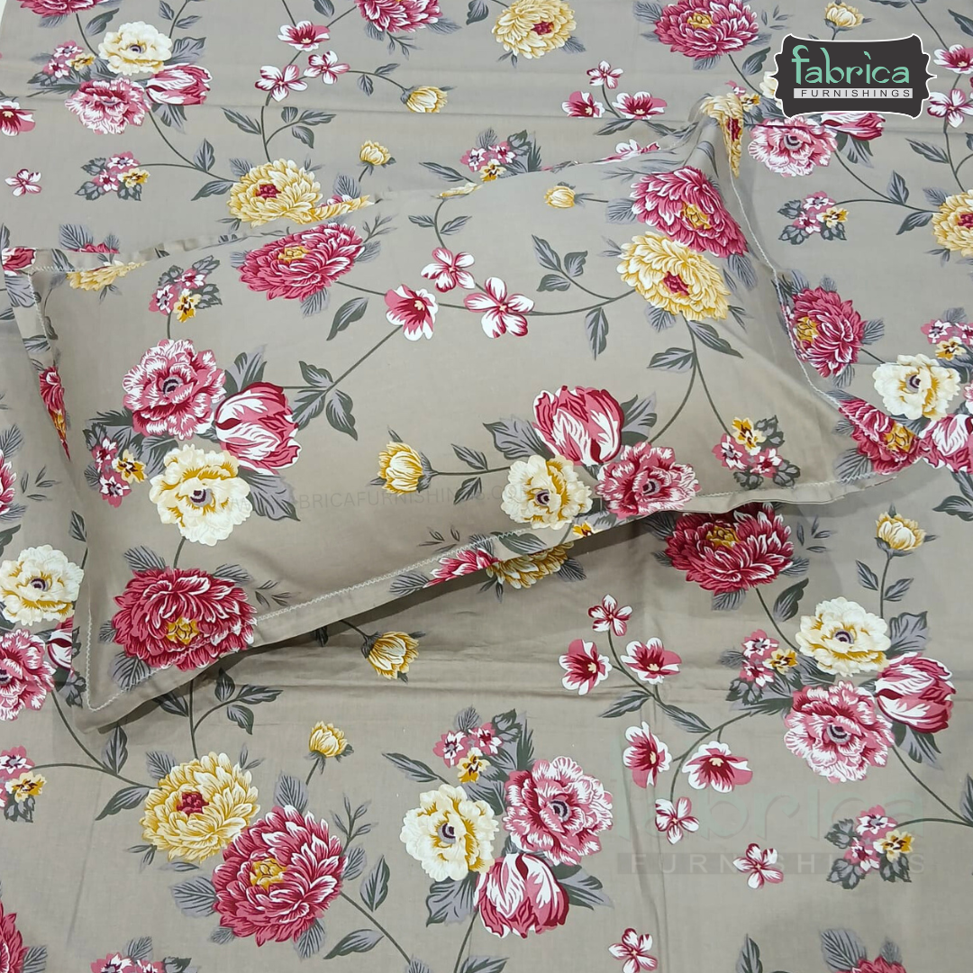 Procian Print Premium Pure Cotton Queen Size Bedsheet