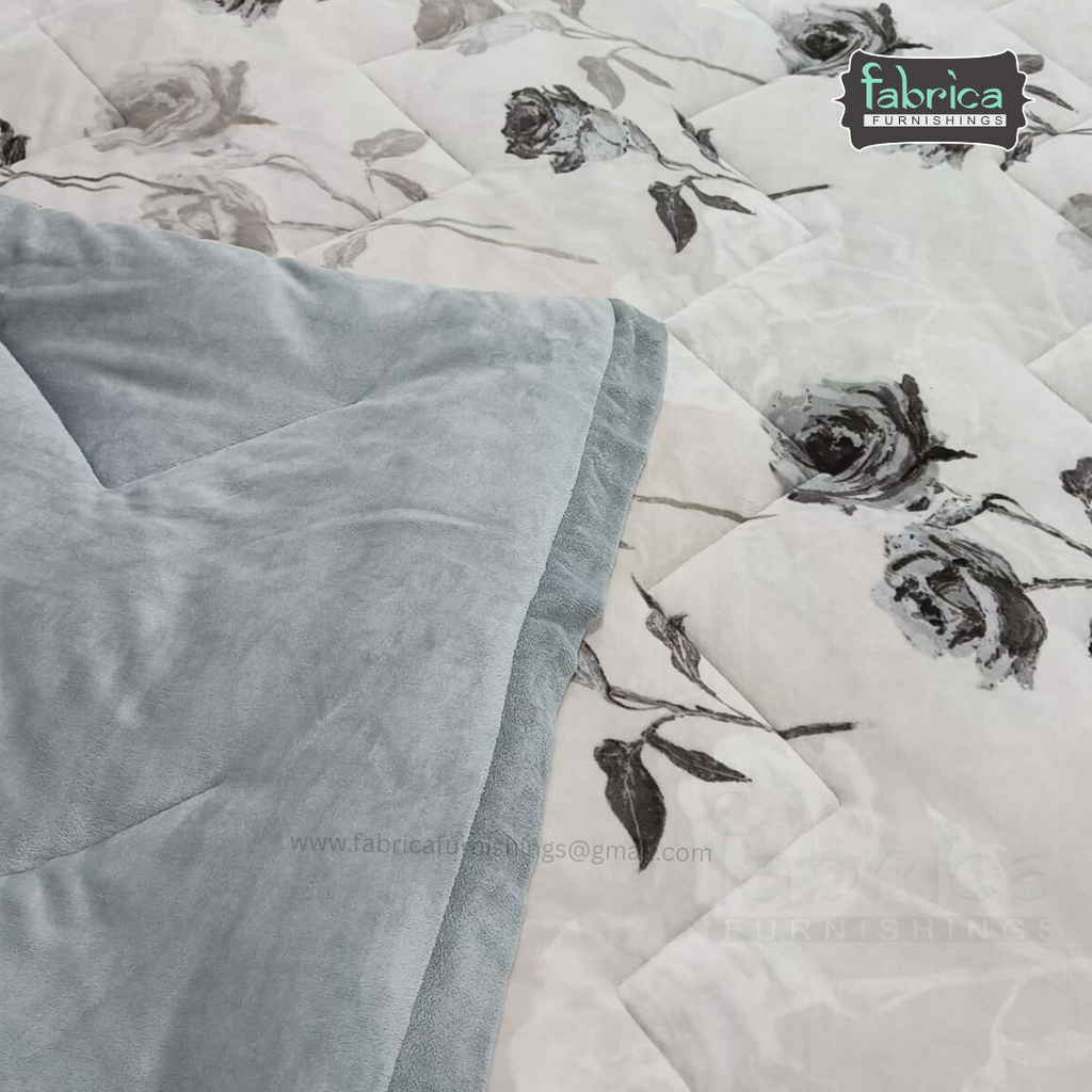 Clayton Digital Printed Double Bed Reversible Winter Quilt