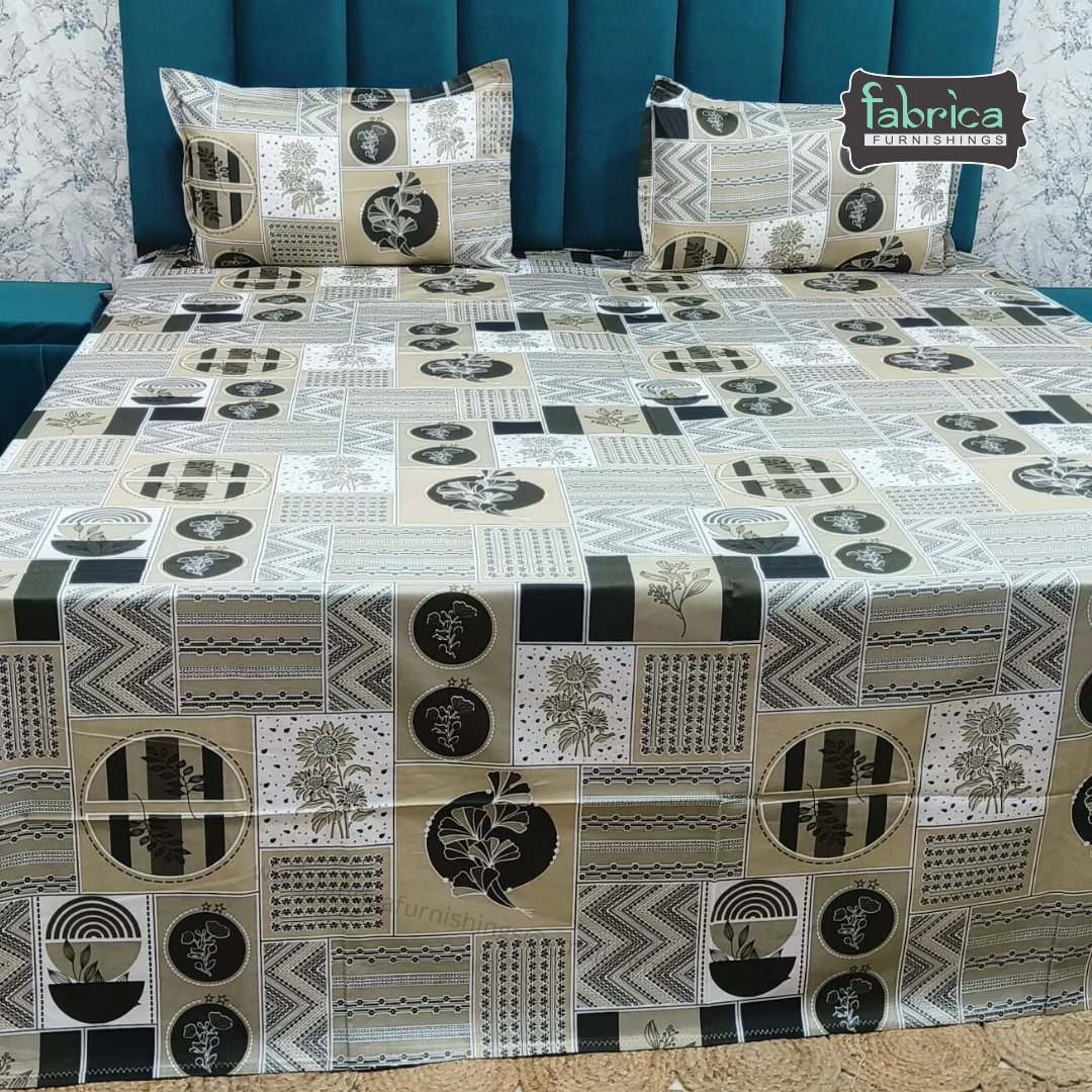 Procian Premium Pure Cotton Printed King Size Bedsheet