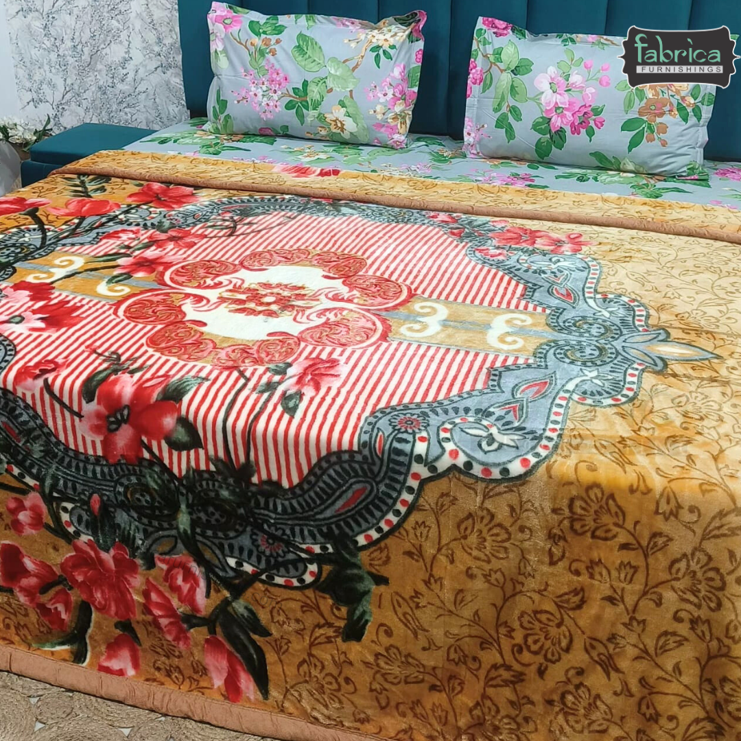 Royal comfort Floral Printed Double Bed Blanket