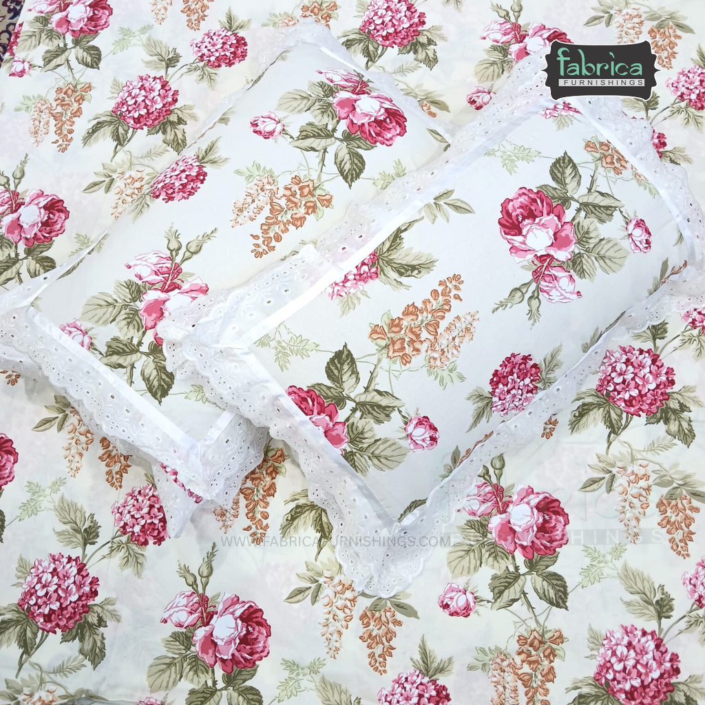 Traditional Anokhi Prints Pure Cotton King Size Lacework  Bedsheet
