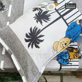 Fabby Home cartoon Print Cotton Double Bedsheet