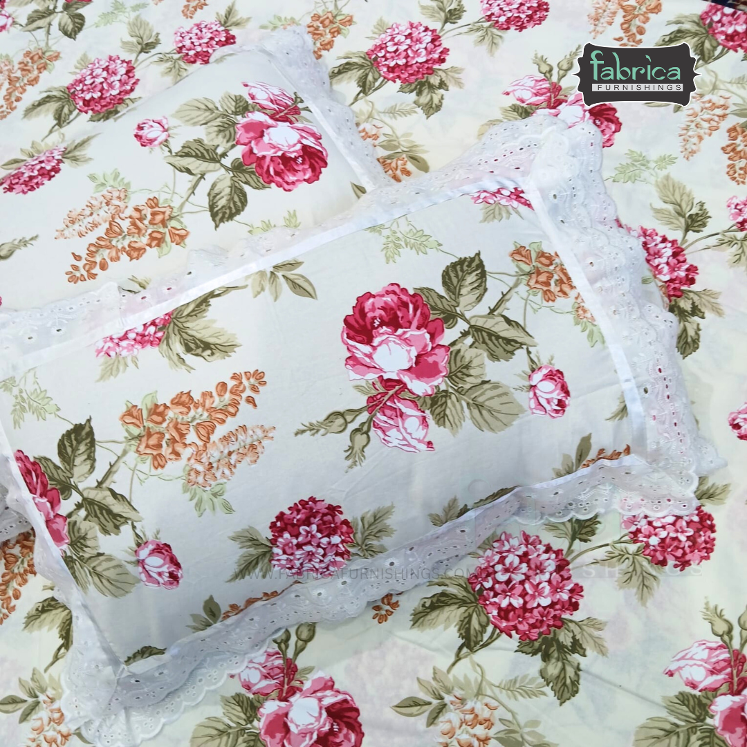 Traditional Anokhi Prints Pure Cotton King Size Lacework  Bedsheet