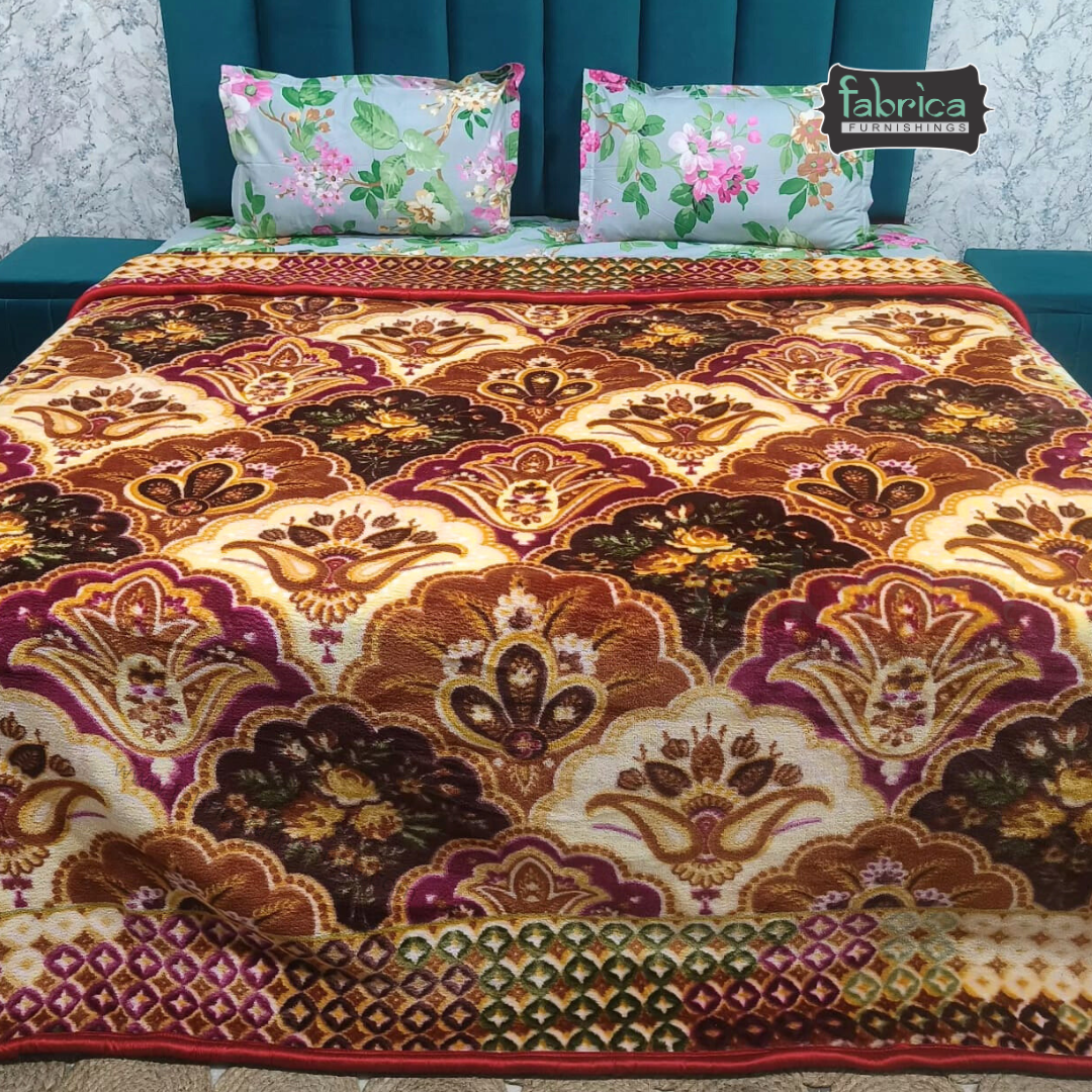 Royal comfort Floral Printed Double Bed Blanket