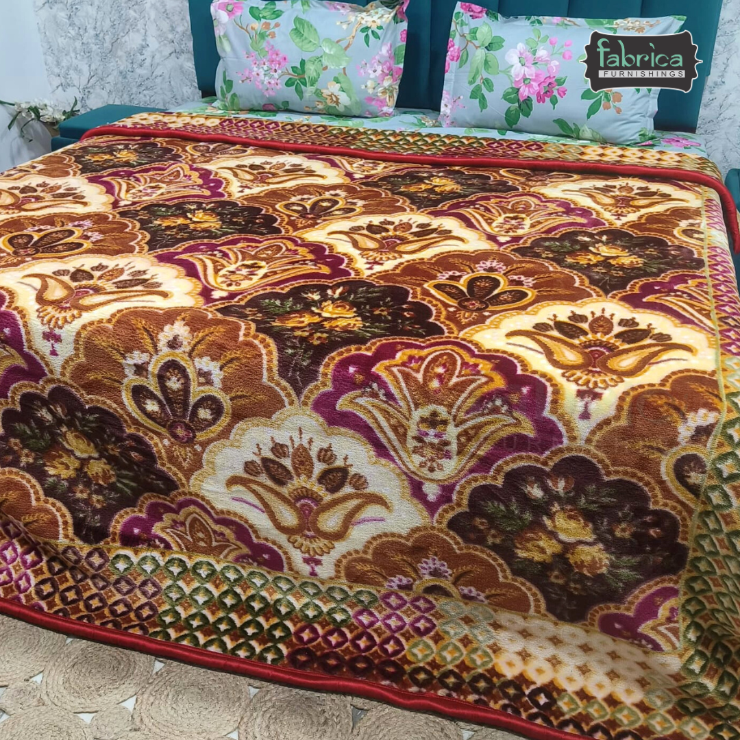 Royal comfort Floral Printed Double Bed Blanket