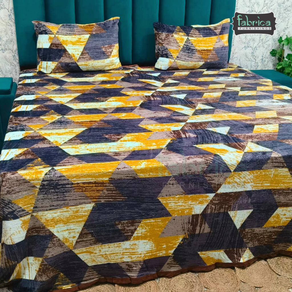 Premium Double bed Winter Embossed Bedsheet Set