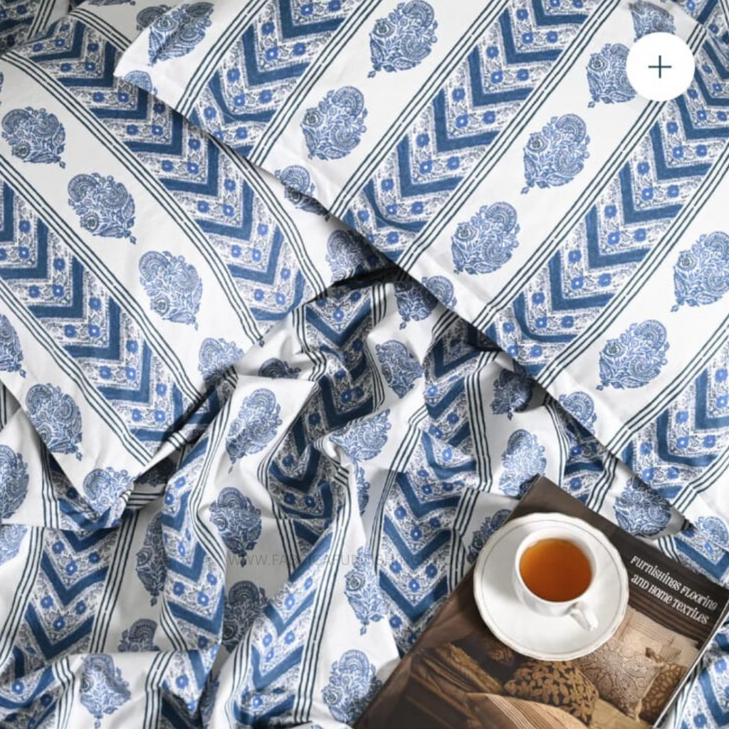 Majestic printed pure cotton king size bedsheet set