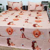 Fabby Home cartoon Print Cotton Double Bedsheet