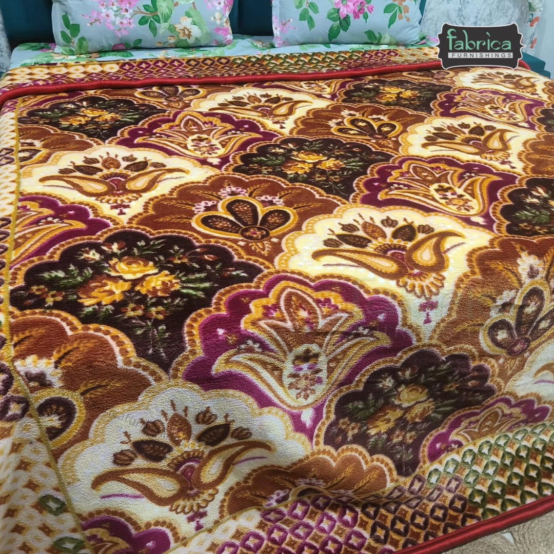 Royal comfort Floral Printed Double Bed Blanket