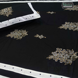 Fabby Decor Designer Pure Cotton King Size Embroidered Bedsheet