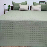 Monarch Quilted Embroidered 5 Piece Bedding Set