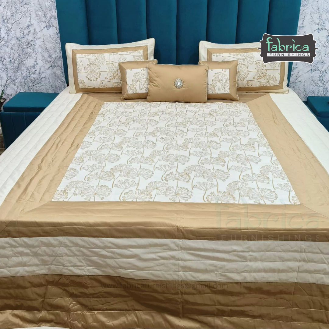 Royal Noorani Luxurious 6 -Piece Embroidered Silk Bedcover Set