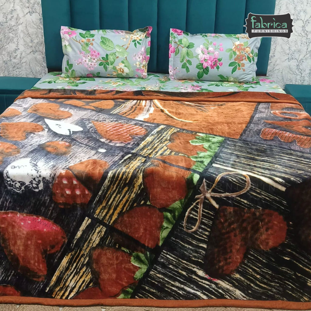 Royal comfort Floral Printed Double Bed Blanket