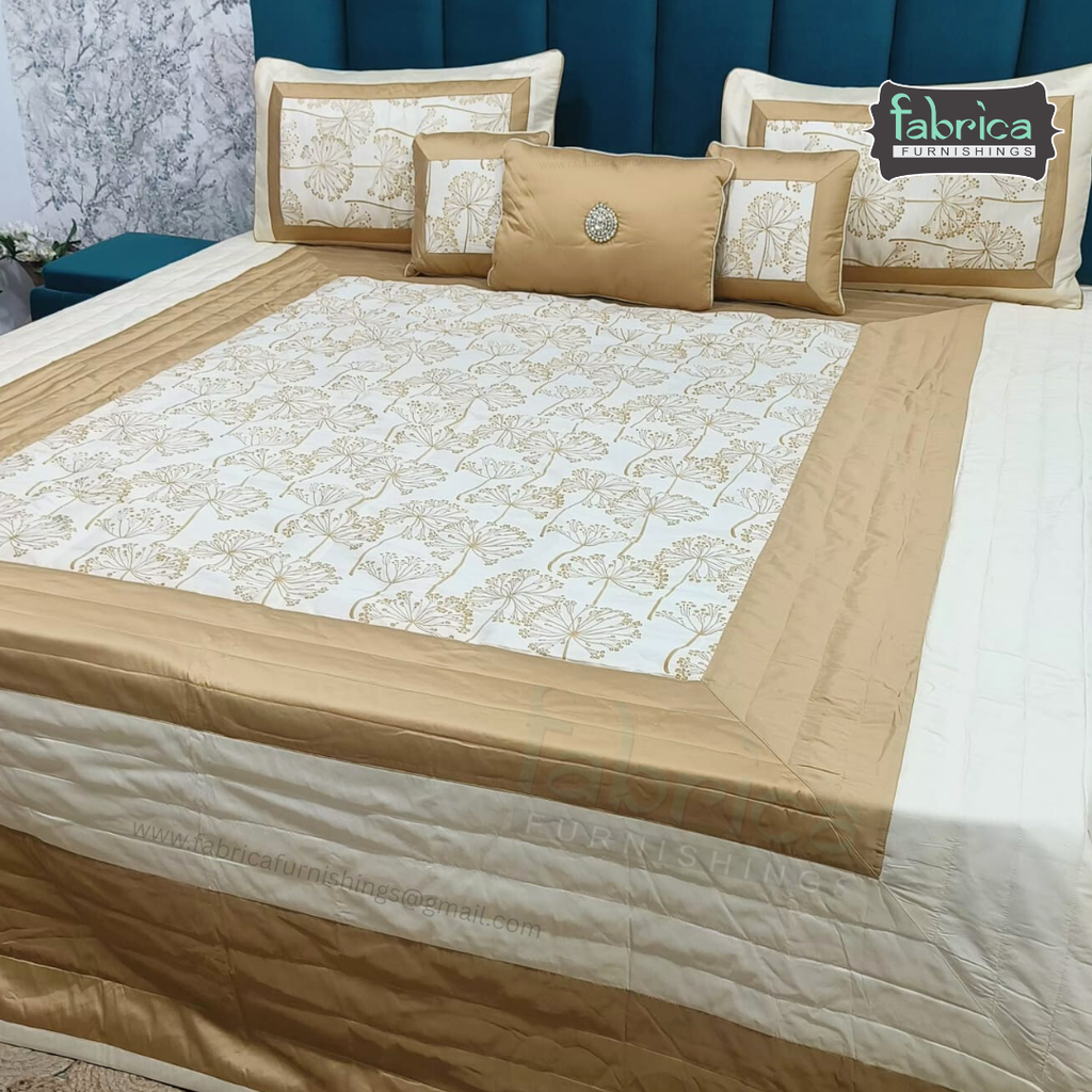 Royal Noorani Luxurious 6 -Piece Embroidered Silk Bedcover Set