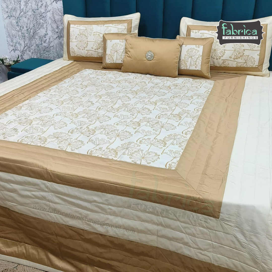 Royal Noorani Luxurious 6 -Piece Embroidered Silk Bedcover Set