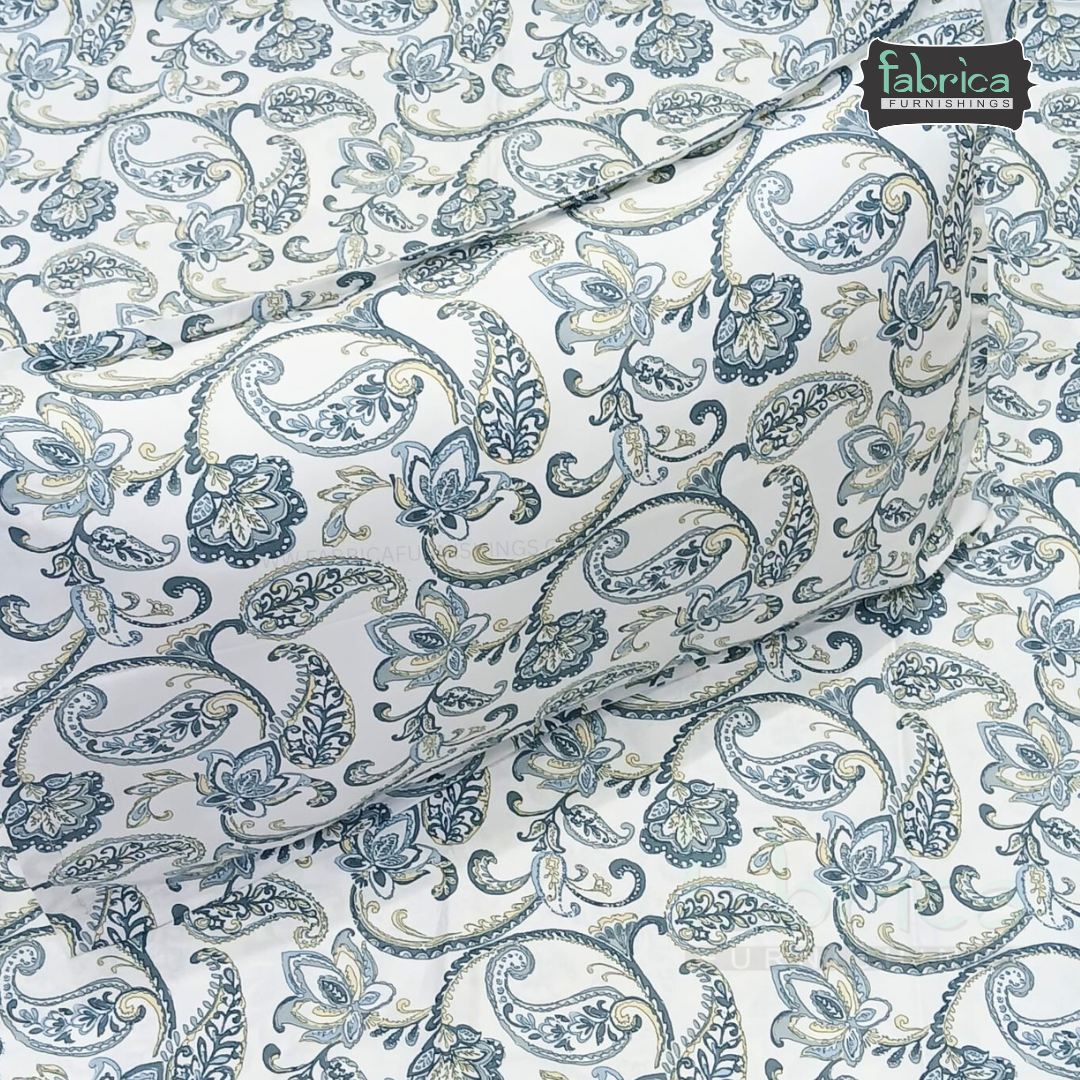 Petal Paradise Queen Size Pure Cotton Printed Bedsheet