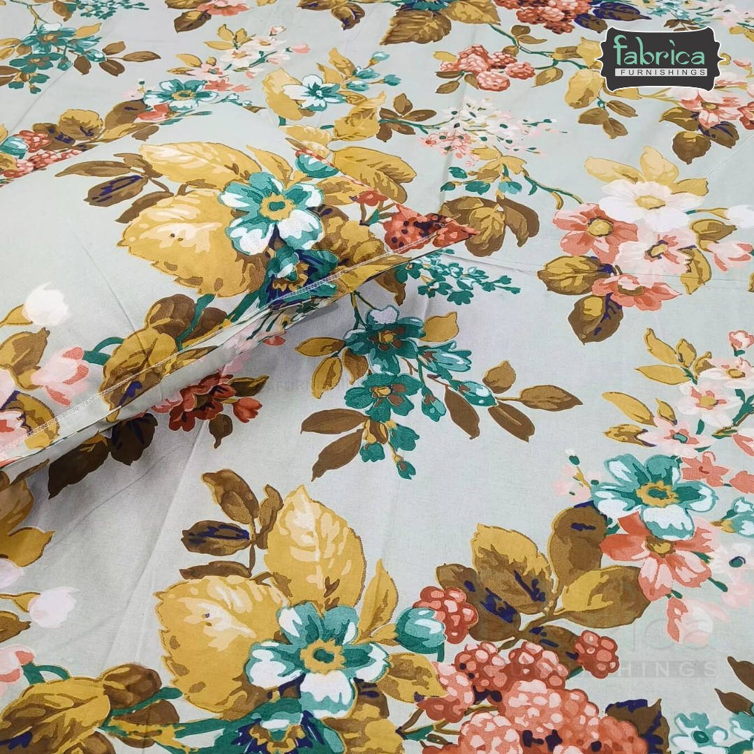 Sadabahar Anokhi Printed Pure Cotton  King Size Bedsheet Set