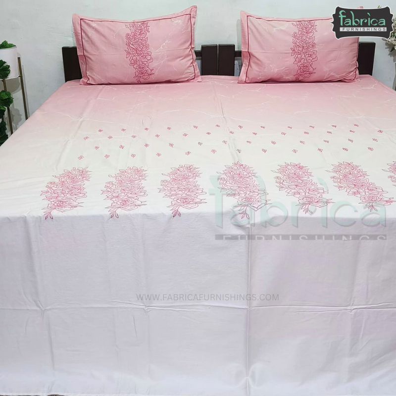 Luxury  Designer Cotton Embroider King Size Bed Sheets