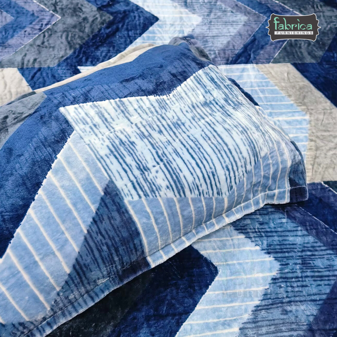 Iris Printed Premium Super King Size Woolen Bedsheet Set