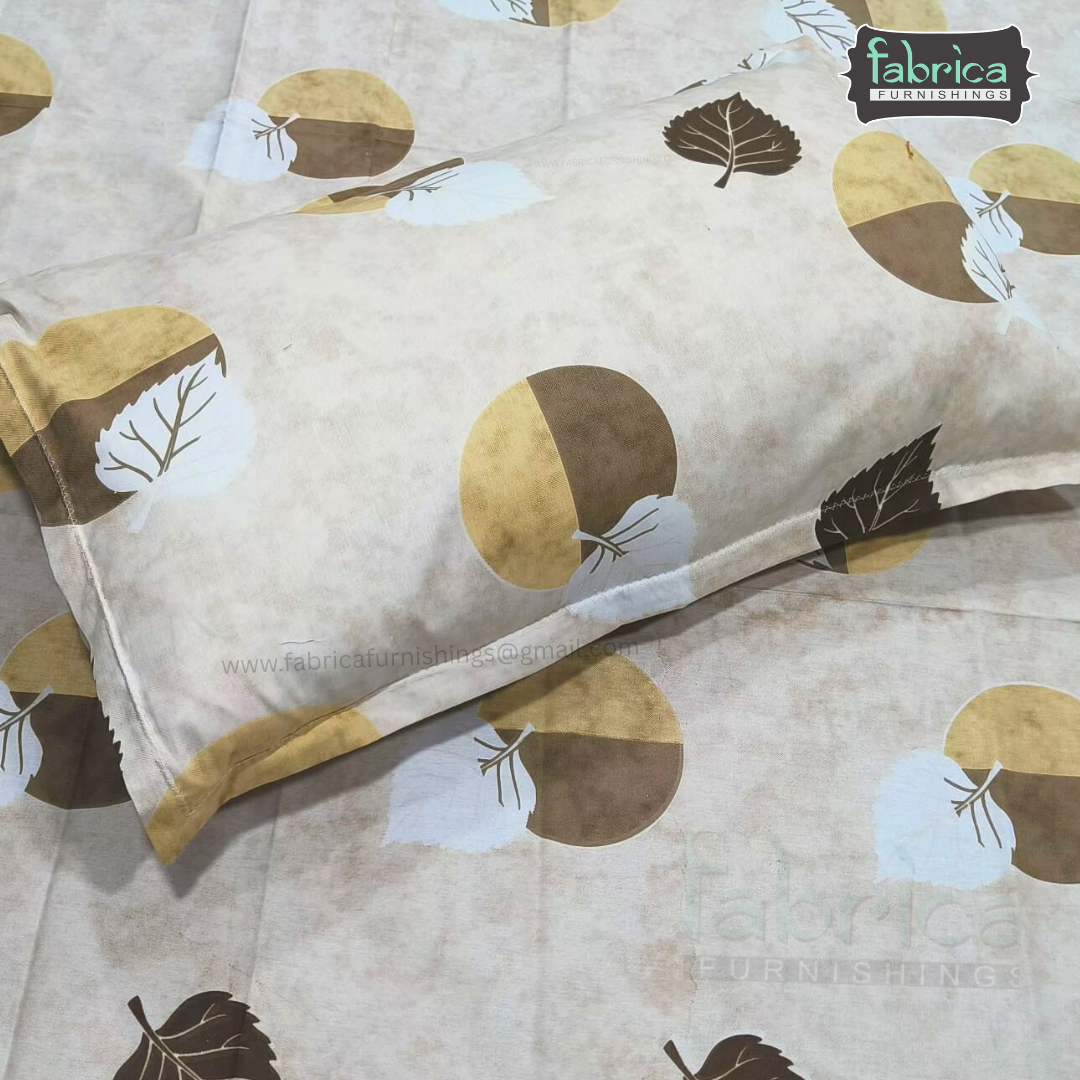 Calm Petals  Printed Pure Cotton Single Bed Sheet