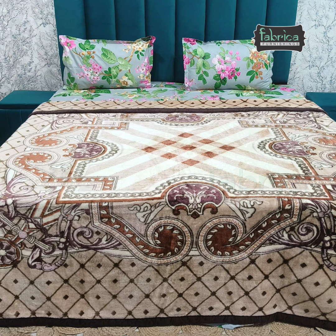 Royal comfort Floral Printed Double Bed Blanket