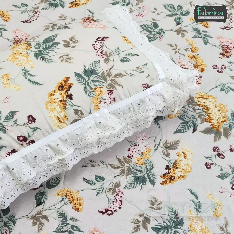 Traditional Anokhi Prints Pure Cotton King Size Lacework  Bedsheet