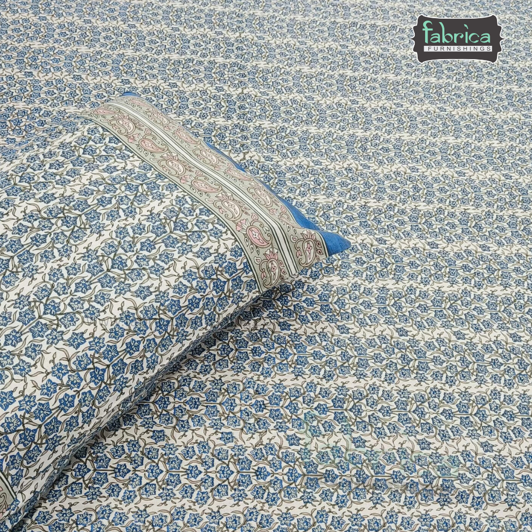 Mughal Utsav Printed Pure Cotton King Size Bedsheet