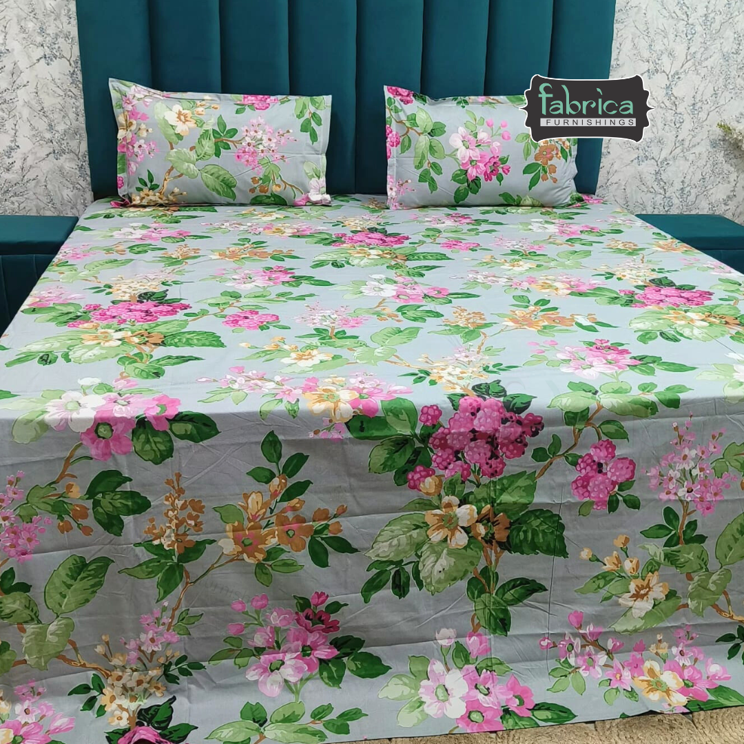 Sadabahar Anokhi Printed Pure Cotton  King Size Bedsheet Set