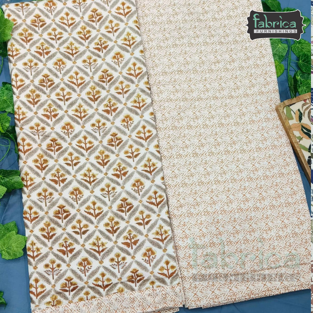 Navrang Pure Cotton Soothing Single Duvet  Pair (TEHAR)