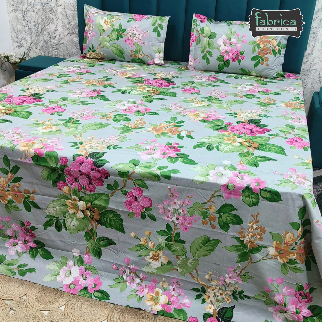 Sadabahar Anokhi Printed Pure Cotton  King Size Bedsheet Set
