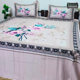 Fab Decor Pure Cotton Digital Print Super Kingsize Bedsheet (400TC)