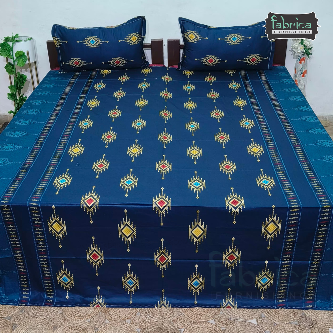 Procian Print Premium Pure Cotton Queen Size Bedsheet