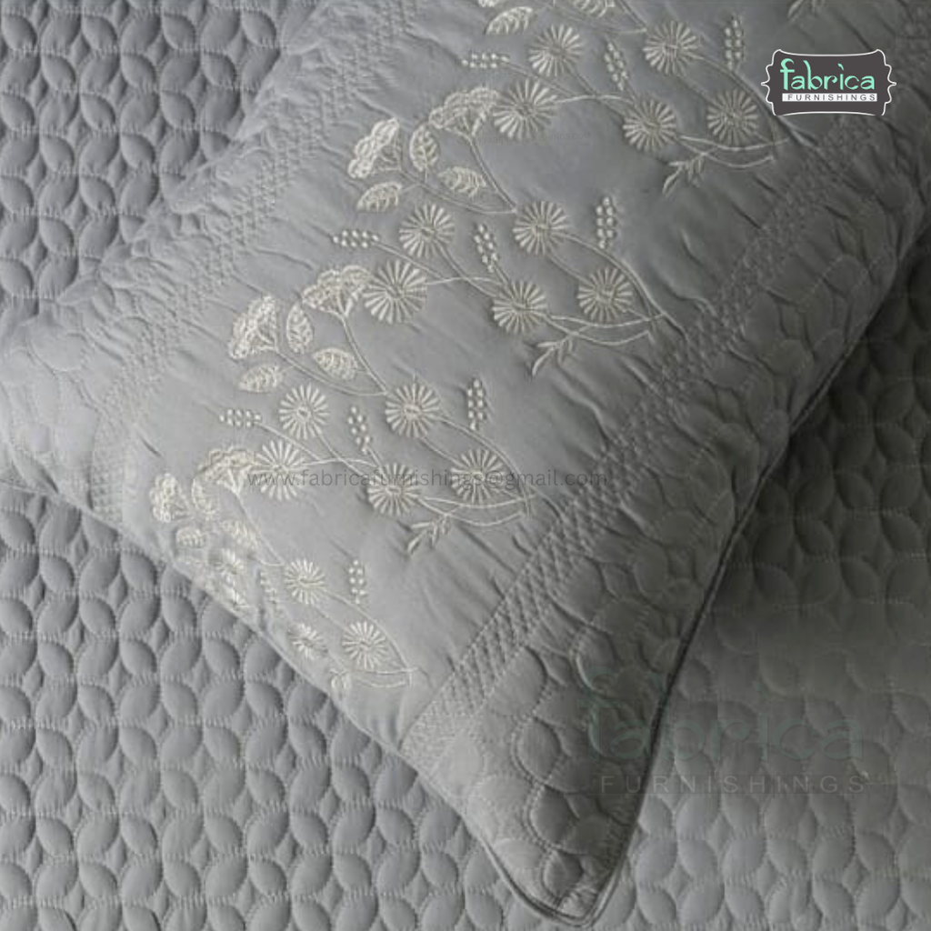Harvest Embroidered King Size Bedcover set