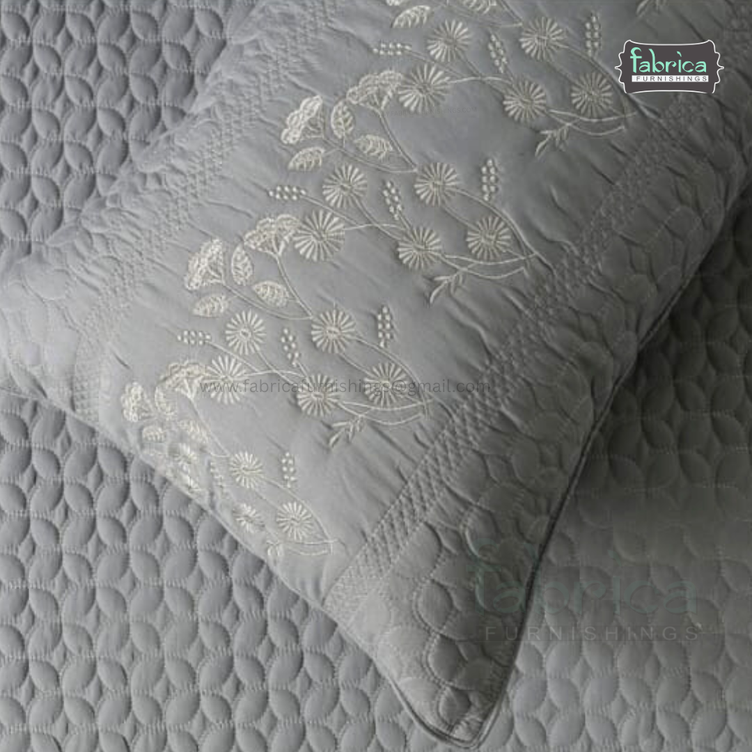 Harvest Embroidered King Size Bedcover set