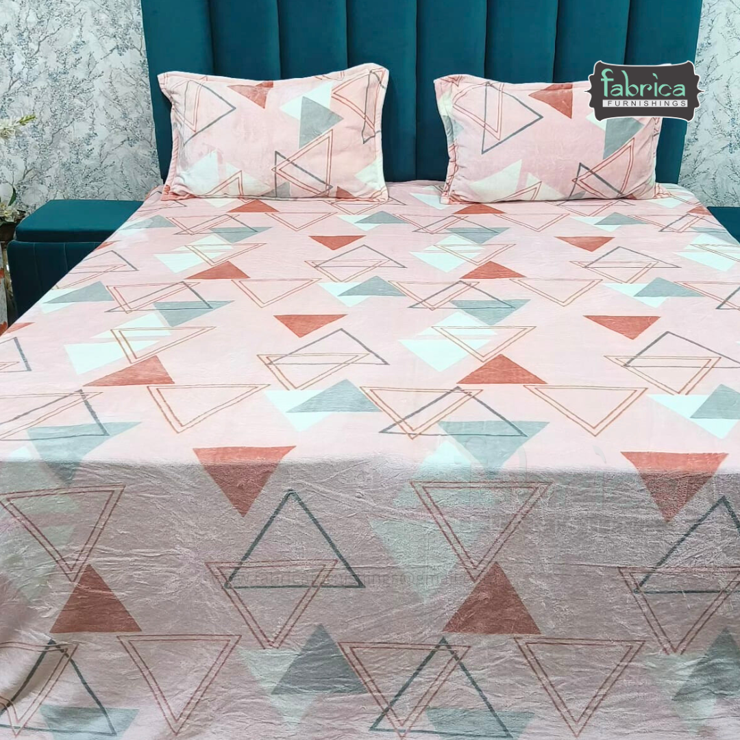 Iris Printed Premium Super King Size Woolen Bedsheet Set