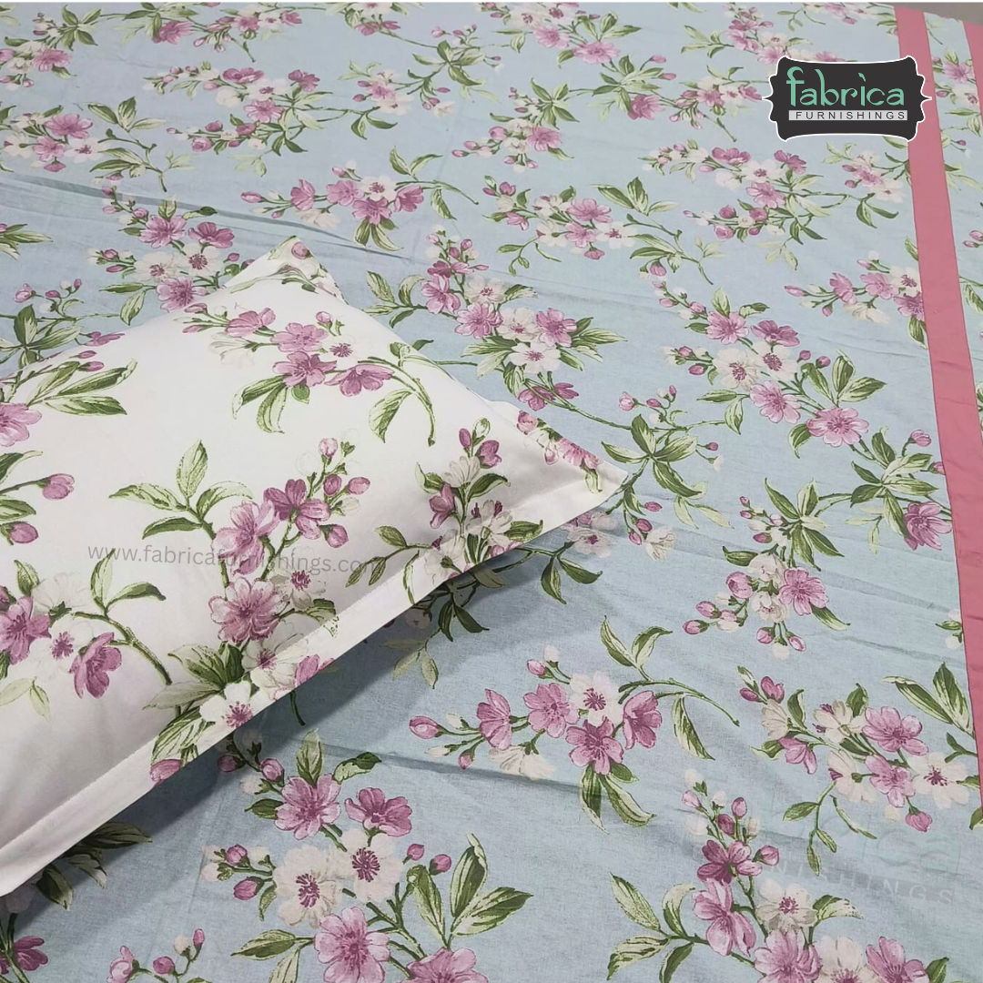 Floral Magic Printed Pure Cotton King Size Bedsheet Set
