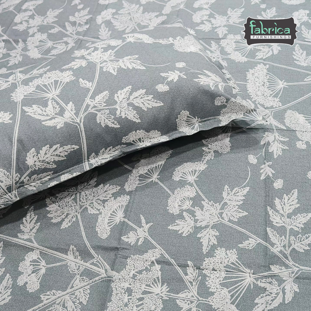 Calm Petals  Printed Pure Cotton Single Bed Sheet