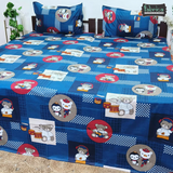 Fabby Home cartoon Print Cotton Double Bedsheet