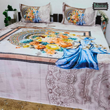 Fab Decor Pure Cotton Digital Print Super Kingsize Bedsheet (400TC)