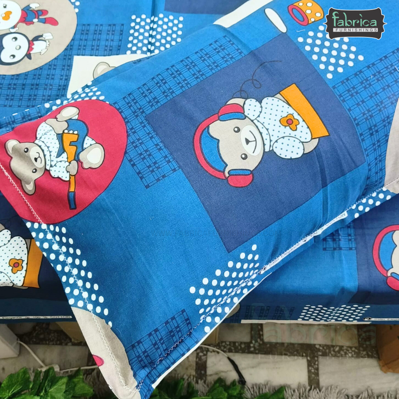 Fabby Home cartoon Print Cotton Double Bedsheet