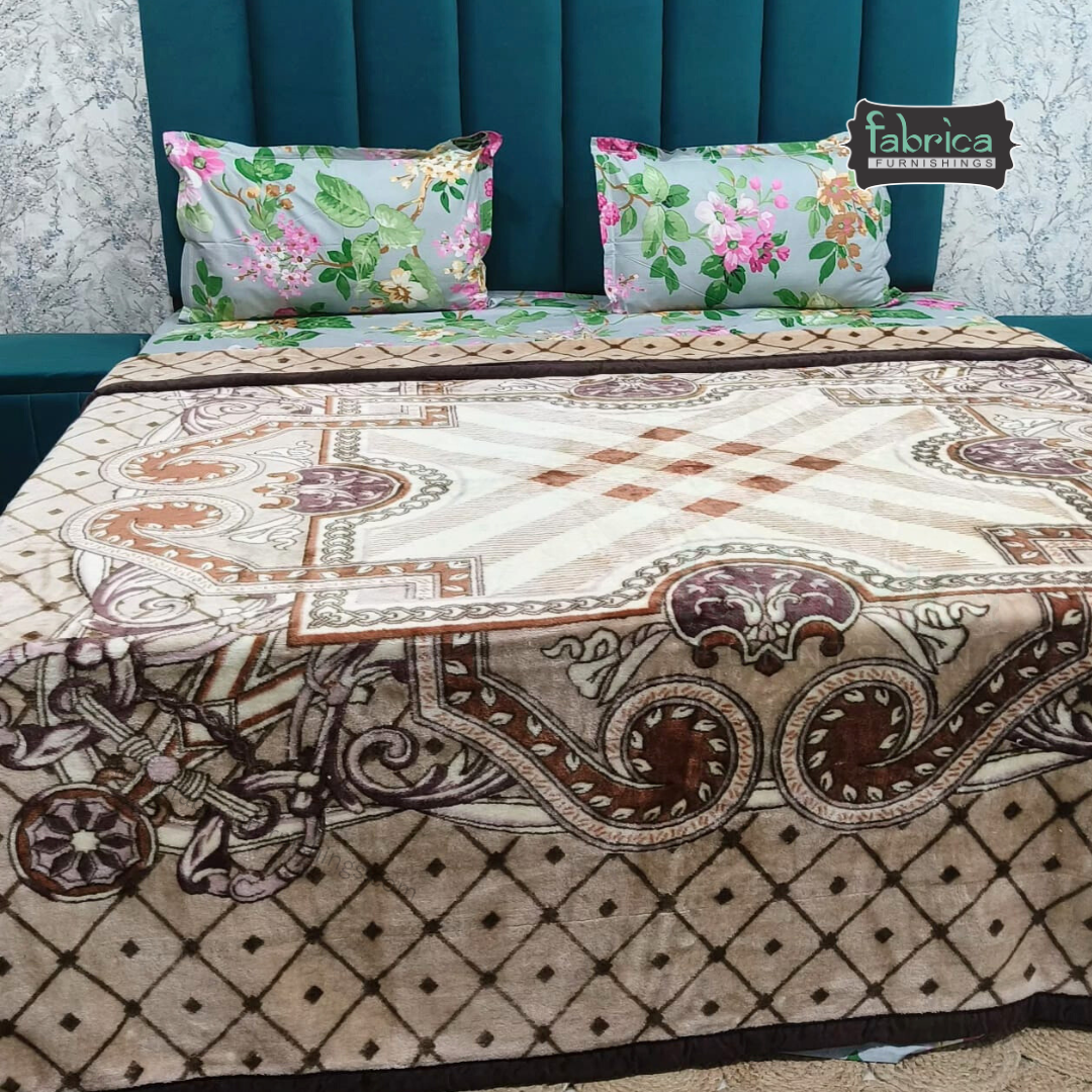 Royal comfort Floral Printed Double Bed Blanket