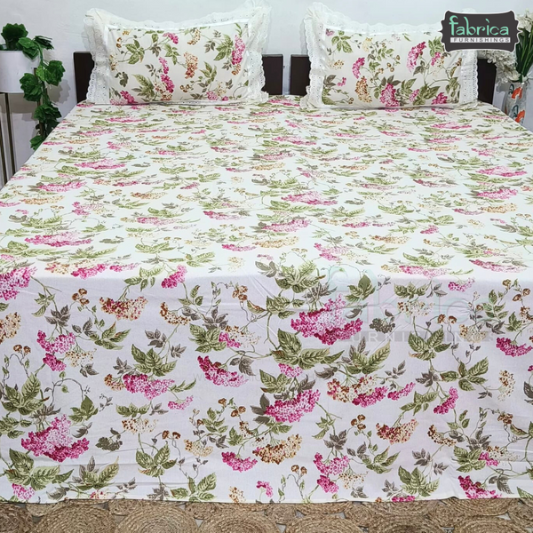 Traditional Anokhi Prints Pure Cotton King Size Lacework  Bedsheet
