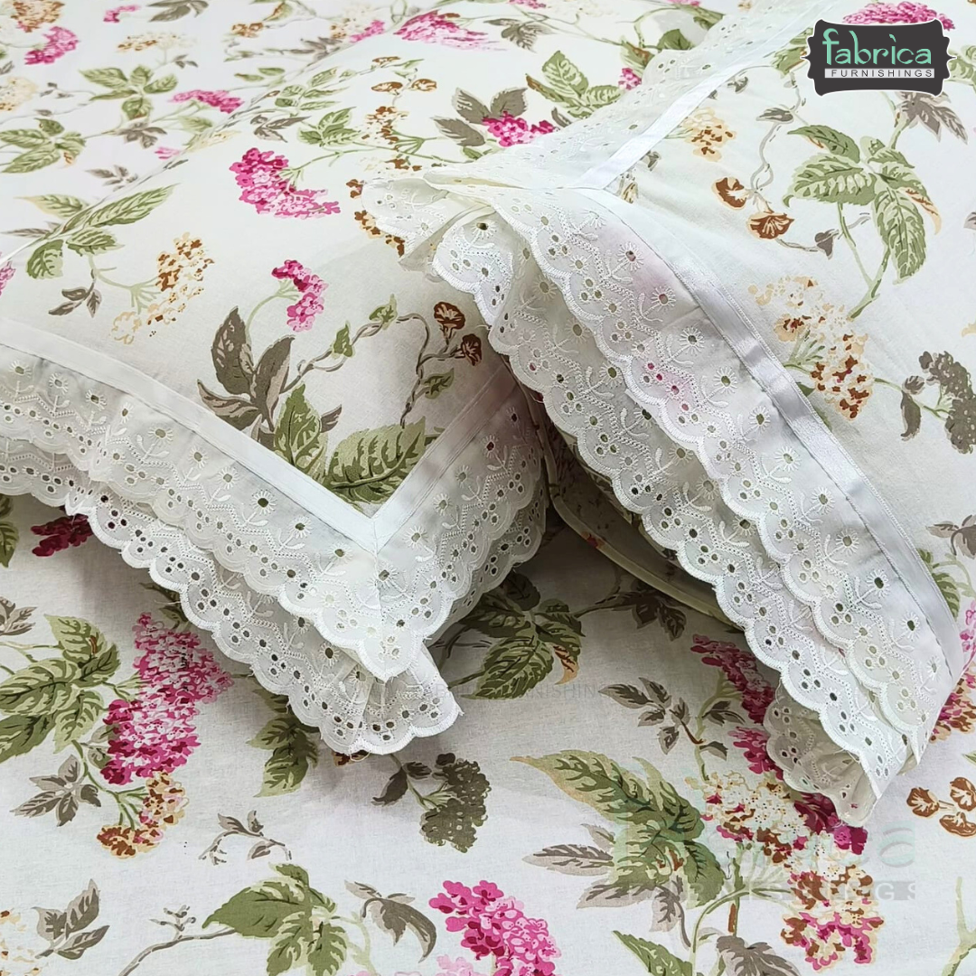Traditional Anokhi Prints Pure Cotton King Size Lacework  Bedsheet