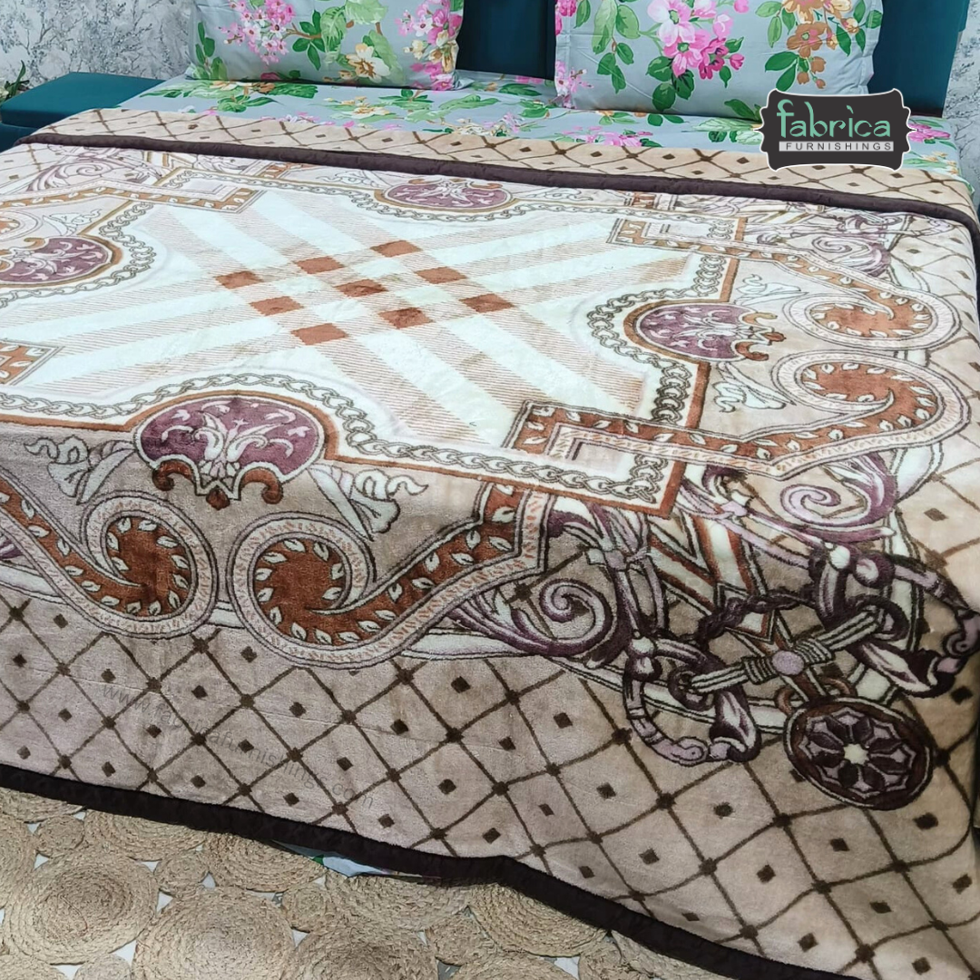 Royal comfort Floral Printed Double Bed Blanket