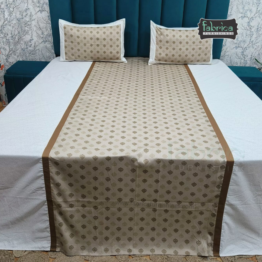 Fabby Decor Designer Mix & Match  Kingsize Printed Pure Cotton Bedsheet